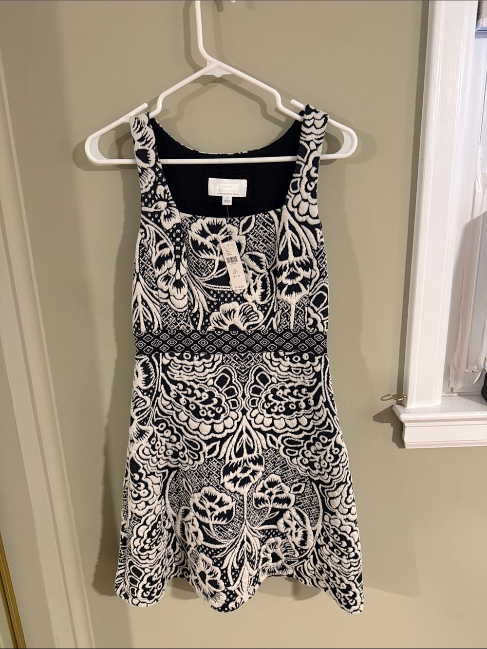 Black and White Patterned Tank Dress